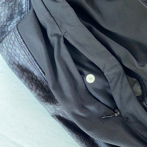 Lululemon Speed Tight II Full On Luxtreme Sequin Snake Slate Black Size 4 - Picture 13 of 16